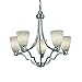 Justice Design Group CLD-8500-30-NCKL Clouds Collection Argyle 5-Light Chandelier