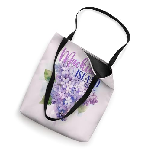 Bolsa tote de Mackinac Island, Michigan: Festival de las lilas y Estado de MI miniatura 2