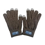 Doux et chaud DIY PARK Gants d\'hiver unisexes pour homme et femme en tricot doux pour écran tactile, marron, taille unique