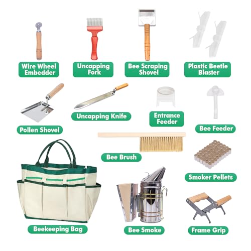 Honey Lake 31Pcs Beekeeping Supplies Tools Kit with Bee Suit - Image 3