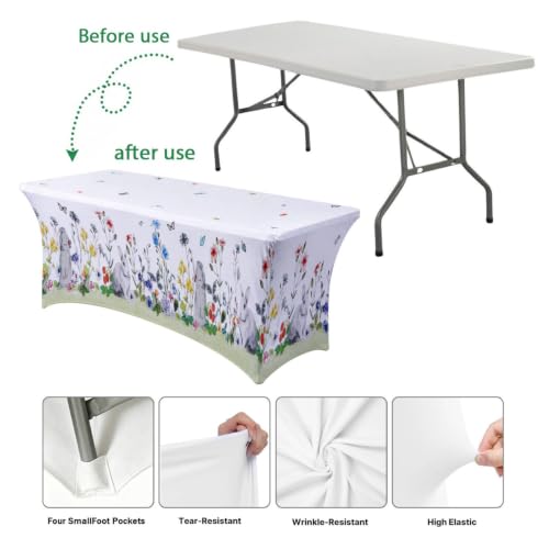 Nappe de Pâques extensible en spandex rectangle avec motifs œufs chrétiens
