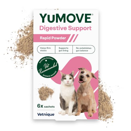 YuMOVE Digestive Care PLUS Dogs & Cats Pre and Probiotics Supplement for Gut Health Digestive Support Veterinary Strength with Fast-acting Ingredients All Ages and Breeds 6 Sachets