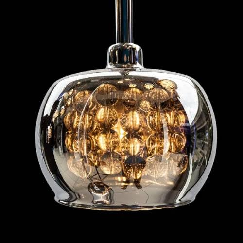 Philips Aether 1 Head Pendant Light | G9 Bulb Holder | Modern Glass Pendant Lamp | Chrome Finish Ceiling Light for Living Room, Bedroom, Dining | Elegant Home Lighting Fixture-picture-21