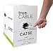 trueCABLE Cat5e Shielded Plenum (CMP), 1000ft, White, 24AWG Solid Bare Copper, 350MHz, ETL Listed, Overall Foil Shield (FTP), Bulk Ethernet Cable