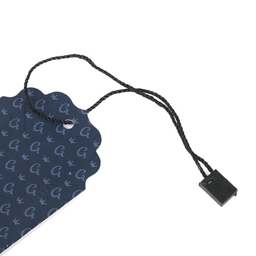 Nylonschnur für Hängeetiketten, 200 Stück, Einwegartikel, schwarz, mit Schnappverschluss, für Kleidung, Markenschild, Preis (beige)