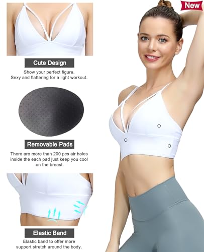 Image of MotoRun Bralettes for Women, Strappy Sports Bra Push up Bralette Sexy Bras Rave Top