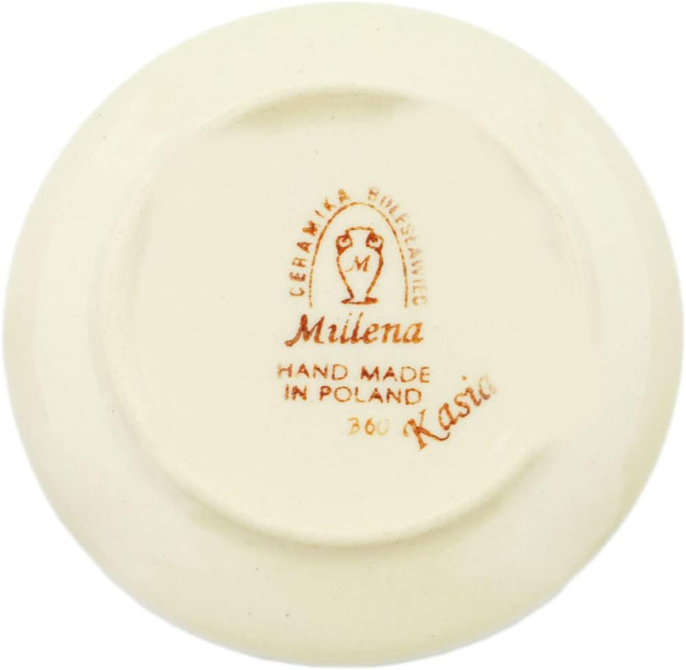 Polmedia Polish Pottery Cheese Lady UNIKAT - Sweet Blooms Pattern Handmade in Boleslawiec Poland + Certificate of Authenticity