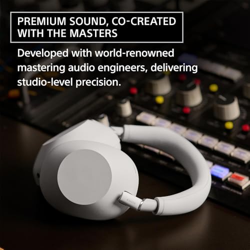 Image of Sony WH-1000XM6 /S Best Wireless Noise Canceling Headphones Platinum Silver Bundle with Deco Gear Wood Headphone Display Stand Secure Tabletop Holder /Gaming Headset Hanger
