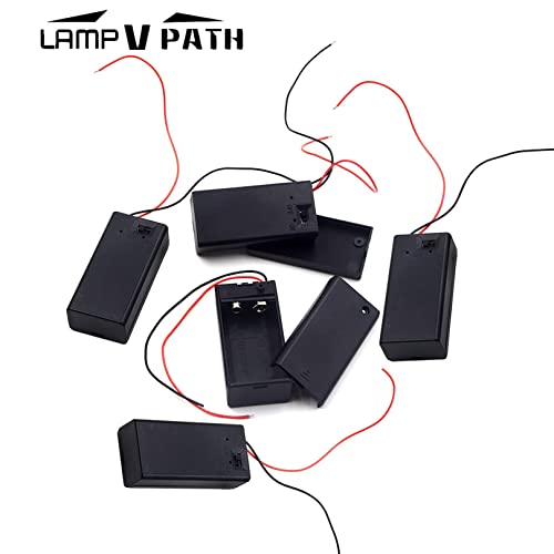 Lampvpath (Pack Of 3 9V Battery Holder, 9 Volt Battery Holder With Switch, 9V Battery Case With Switch #TOP3