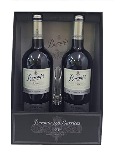 Beronia - 198 Barricas - Vino D.O.Ca. Rioja - 2 x 750 ml + Tapón de Vacío (Paquete de 6)