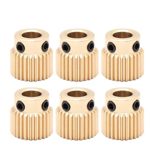 Rueda de engranaje de latón MK8 con 40 dientes para extrusor de impresora 3D CR10 y A8, pack de 5