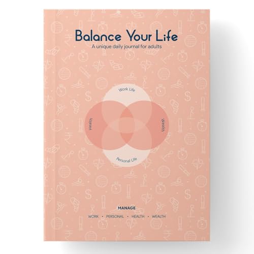 Image of Balance Your Life - 2026 Daily Journal and Planner for Adults | Work-Life Balance | Wellness & Habit Tracker | Boost Productivity | Mental Wellbeing | Undated Pages | 4-Month Program (Peach Mist)