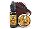 Price comparison product image Mens Grooming Set Whiskey on the Rocks Fragrance - Moustache Wax, Beard Oil & Pocket Size Beard and Tache Comb Presented in a red Velvet Drawstring Travel Bag