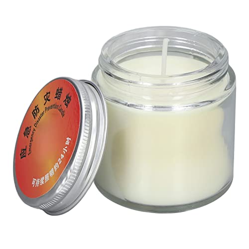 Luqeeg Świeca Survival 24-godzinna, Awaryjna, Płomienna, Wiatroodporna, Bezzapachowa, Bezdymna, Woskowana z Wosku Pszczelego, Na Zestawy Ratunkowe, Kemping, Wędrówki