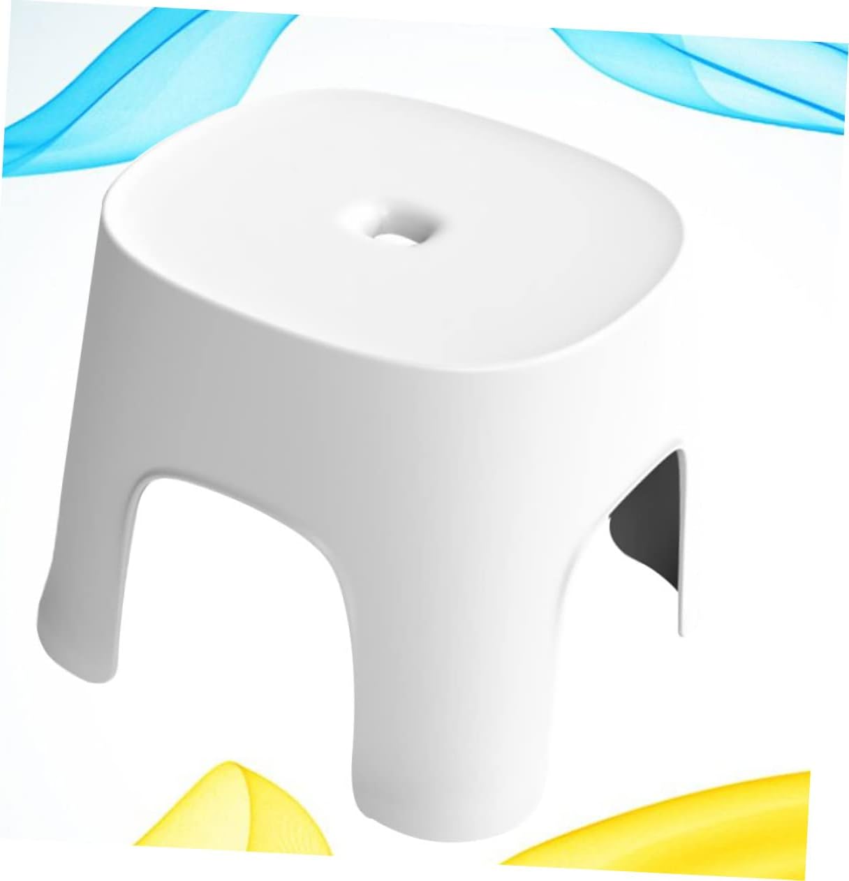 CHILDWEET 1pc Multi-use Non- Plastic Stool for Boys and Girls and Adults Lightweight Bathroom Step Stool for Home and Rv Use Easy to Carry White Color for Shoes Changing and Daily Tasks