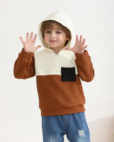 NZRVAWS Toddler Baby Boy Clothes 6 12 18 24 Months Long Sleeve Hoodie Sweatshirt Fall Winter 2-8T Little Boy Outfits2