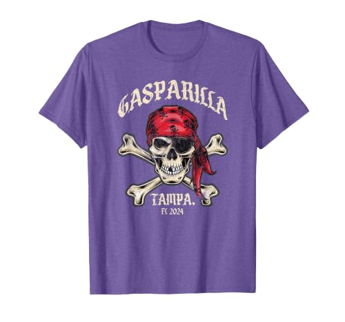 Gasparilla Pirate Fest: Tampa's Treasure of Fun T-Shirt, Men, Purple Heather, Small