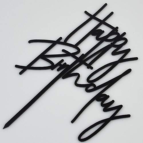 Ff F213 Happy Birthday Cake Topper, Acrylic Birthday Party Decorations Celebrations thumb #2
