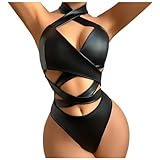MODSGUE Damen Harness Leder Body Geschirr Fetisch Riemengeschirr Einstellbar Körper Bondage Harness Erotik Reizwäsche Sexy Rave Clubwear Kleidung Sex Dessous