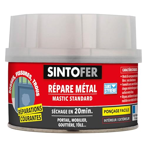 Egalise et soude à froid le métal SINTOFER blanc 970g intérieur extérieur