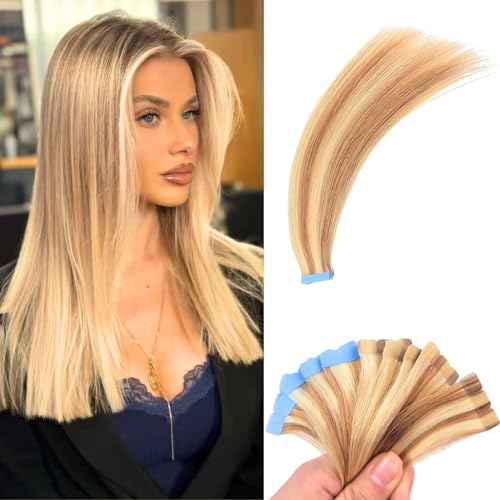 Light Golden Blonde Remy Tape-in Hair Extensions