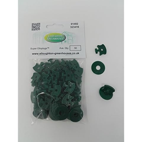 Super Elloplugs™ - 50 Greenhouse Shading and Insulation Twist Clips to hold bubble wrap and shading inside Aluminium Greenhouse Glazing bars Cover