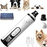 2026 New Upgraded Silent Nail Grinder,Electric Dog Nail Trimmers,Ultra-Quiet Operation,Pain-Free Nail Trimmer,USB Rechargeable Silent Dog with LED Light, & 2 Speeds for All Breeds (1PCS,Upgraded)