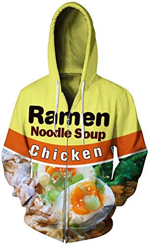 Amazon.com: Keasmto 3D Ramen Chicken Noodle Soup Hoodie Food