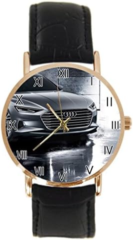 Audi Prologue Concept Custom 100% NEW genuine leather Band fashion adult's Sport wrist watch