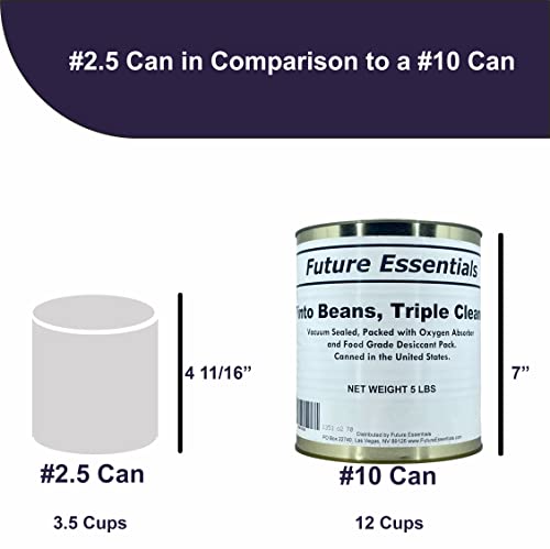 Future Essentials Pinto Beans #10 Can – Triple Cleaned Canned Beans – 30 Year Long Shelf Life for Emergency Food Storage & Pantry Stocking – US Procured & Produced, Ready to Make, Vegan, 5 lbs - Thumbnail 5