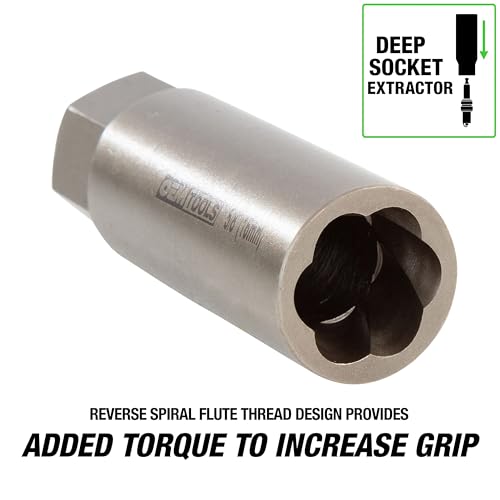 OEMTOOLS 22993 5 Piece Spiral Type Deep Extractor Set, Ideal for Automotive Bolt Removal, Chrome Vanadium Steel, Includes Metric and SAE Sizes, bolt extractor set, rusted bolt extraction by OEMTOOLS - Image 3