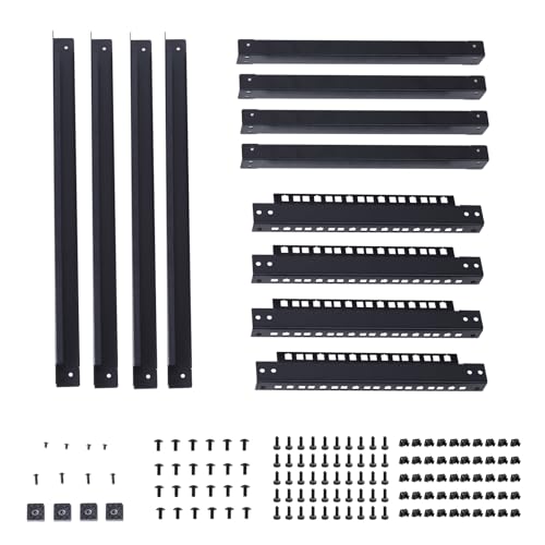 FMUSER 6U Open Frame Network Rack, Server Rack Shelf for Networking, Server, Audio and Video Equipment, Desktop AV Rack