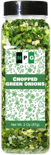 NPG Freeze Dried Chopped Green Onions 2 Oz, Dried Scallions, Non-GMO