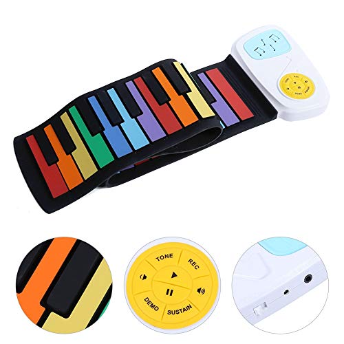 ciciglow Piano électrique Enroulable, Piano Portable et Pliable, Fonction d’enregistrement de Support, Cadeaux pour Les… - Les Beatles, Paul McCartney, John Lennon, RIngo Starr, George Harrison ciciglow Piano électrique Enroulable, Piano Portable et Pliable, Fonction d'enregistrement de Support, Cadeaux pour Les… – Image 7