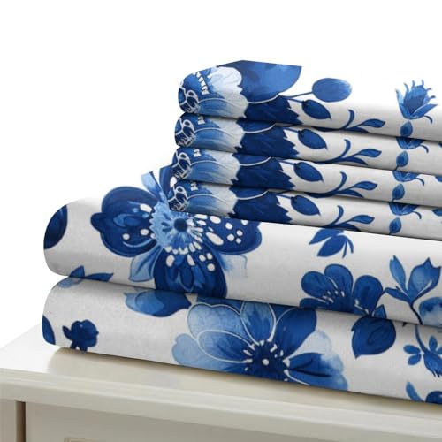 Parure de lit fleurs 3D microfibre anti-plis avec zip pour lit double ado facile à border - 6