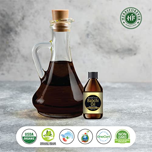 Herbsforever Bakuchi – Babchi Oil – Psoralea Corylifolia Seed Oil – Best Natural Oil For Vitiligo – Cold Pressed And Double Filtered – Premium Oil – Non Gmo, Organic, Vegan – 2 Fl Oz – 60 Ml #TOP4