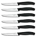 Produktbild Victorinox Swiss Classic, Profi Steakmesser-Set, 6-teilig, Extra Scharfe Klinge, Wellenschliff, 11 cm, Robuster Kunststoffgriff, Rostfreier Stahl, Schwarz