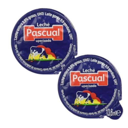PACK 2 CAJAS - Leche Pascual Entera UHT Monodosis 13,6 ml – Sin Refrigeración – Ideal Hostelería, Bares, Cafés y Oficinas – UDS 300 Tarrinas