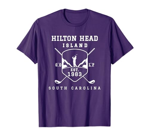 Hilton Head Island Est.1983 Golfer With Golf Club T-Shirt