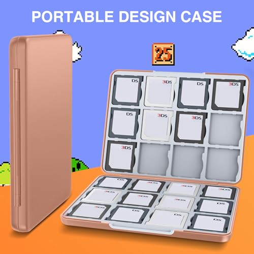 Image of HEIYING 3DS Card Case with 24 Precise Slots for DS 2DS 3DS Game Card | Portable Game Card Case, Hard ABS Shell with Soft Silicone Lining, Precise Card Slots,Magnetic Closure for Easy Access