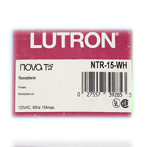 Lutron Deep Back Cover Nova T Receptacle White (Ntr-15-Wh) #TOP2