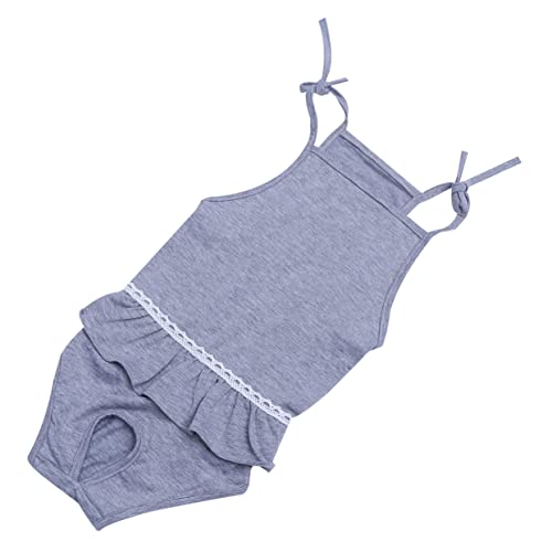 GALPADA 1Pc Dog Period Pants Light Grey Durable Female Pet Diaper Underwear Keeps Floors Clean for Female Dogs During Menstruation