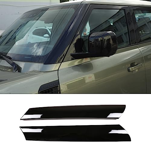 Moldura exterior de pilar para LR Defender, accesorio negro brillante