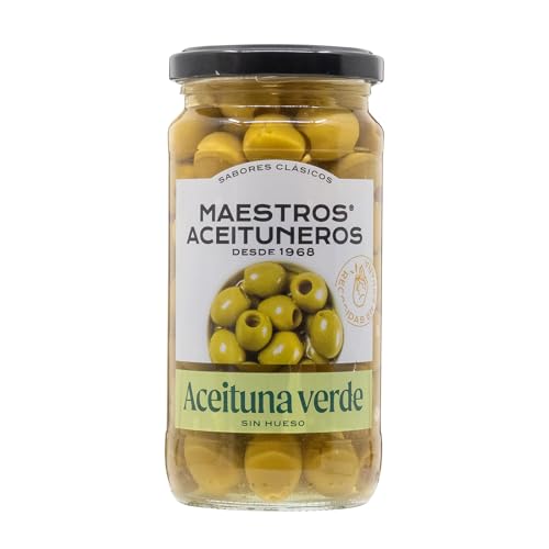 Maestros Aceituneros Manzanilla Green Olives Pitted 370g