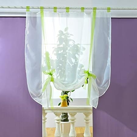Ubersweet Black, S1ps Elegant And able Window Screening Gauze Hanging Light Transmission Rod Packet For Home Bedroom Decoration