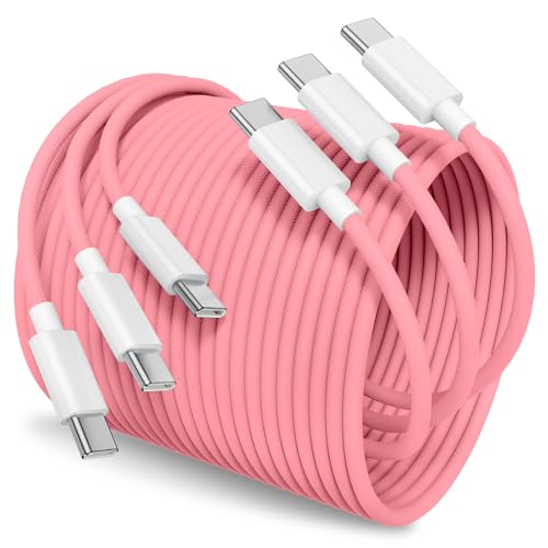 Image of USB C to USB C for Apple iPhone 15 Charger Cable[3-Pack 6ft],Fast Long USB C to USB C Fast Charging Cable Cord for iPhone 15 /15 Pro /15 Plus /15 Pro Max,MacBook Air, Mac Book Pro 2020,iPad 12.9 5th
