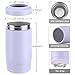 4-in-1 Skinny Can Cooler Double Wall Stainless Steel Insulated Can Holder,Can Coozie, Works With 12 Oz Slim Can,Standard Cans,Beer Bottles & As Pint Cups (Dusty Lavender)