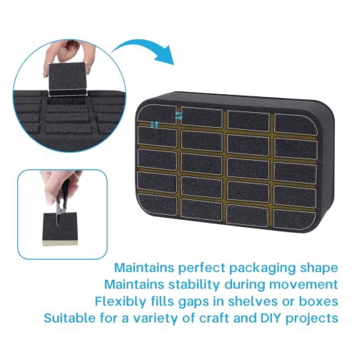 Image of Nail Polish Organizer Holder Foam Pad DIY with 20 Slots for Storage Nail Polish or Essential Oil Tray for Drawers Black