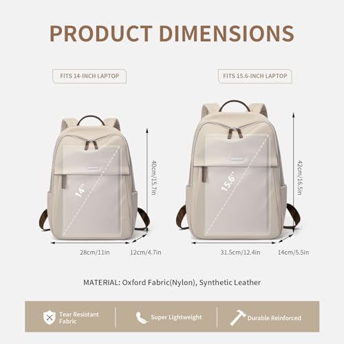 GOLF SUPAGS Mochila para ordenador portátil para mujer, bolsa para ordenador, trabajo, viajes, mochila universitaria, bolso, mochila escolar para cuadernos de 15,6 pulgadas - imagen 4