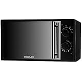 cecotec microondas plateado proclean 4010 Interior esmaltado en gris y exterior elegante en color negro que queda bien en cualquier cocina